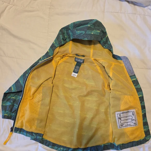 L.L. Bean Kids' Alligator Print Rain Jacket - Picture 4 of 4